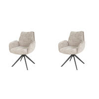 ESSZIMMERSTUHL Lounge Beige 67/66/ 90 cm 2er-Set - Beige, Textil (66/90/67cm) - Hoyz Collection