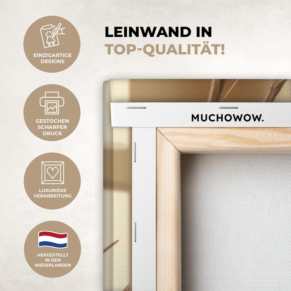 LEINWANDBILD Beige - Osterkuchen - Eier XXL 150x100 cm - Beige, Textil (150/100cm) - MuchoWow