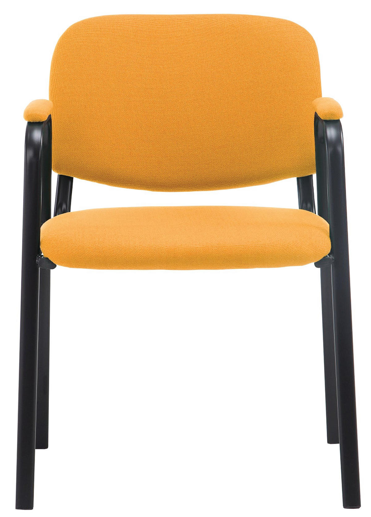 BESUCHERSTUHL Stoff orange - Schwarz/Orange, Textil/Metall (53/79/55cm) - CLP
