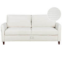 3-SITZER-SOFA Cord cremeweiß mit Stauraum Mare - Dunkelbraun/Weiß, Textil (184/88/77cm) - Beliani