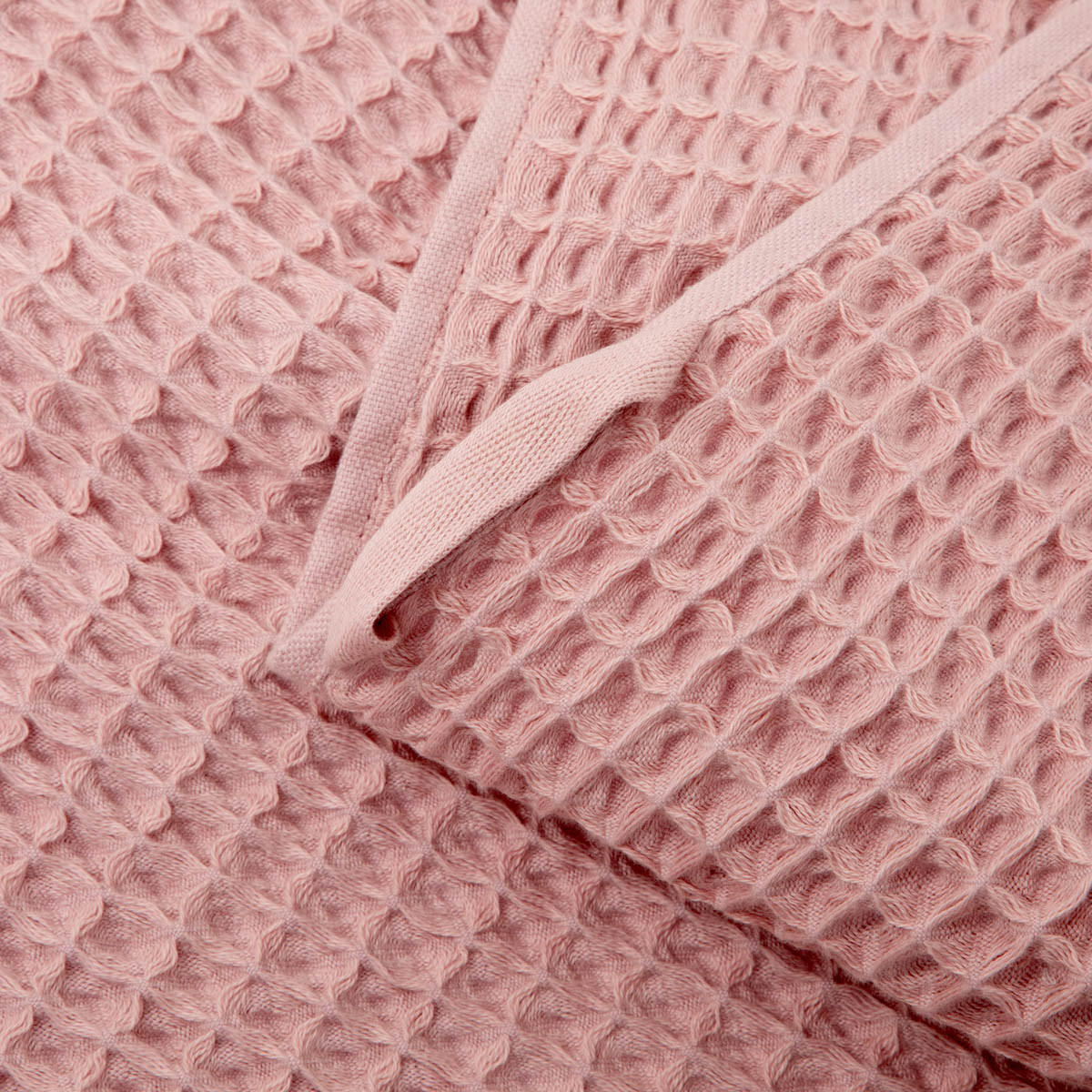 BADETUCH Vaffel rosa 70/130 cm - Rosa, Textil (70/130cm) - Homla