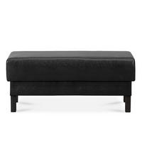 SITZHOCKER ESPECTO auf hohen Holzbeinen, schwarz - Schwarz, Textil (106/47/56cm) - KONSIMO®
