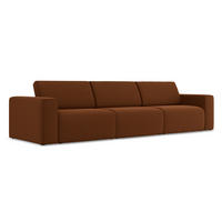 4-SITZER-SOFA Samt Stoff Orange - Rot/Terra cotta, Kunststoff/Textil (314/80/103cm) - Makamii