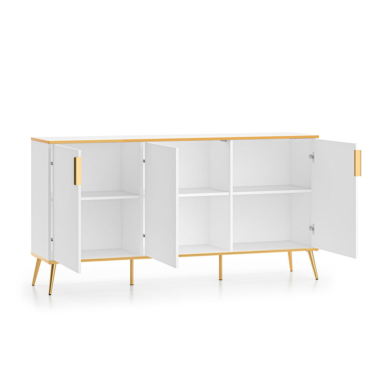 SIDEBOARD Zora Weiß - Weiß, Holzwerkstoff (170/88/40cm) - Petits-meubles