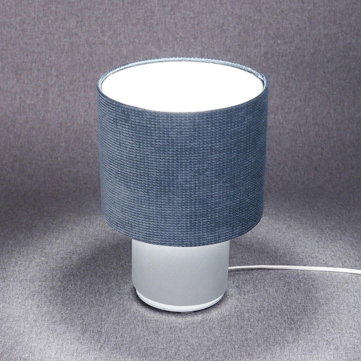 TISCHLAMPE Blau 20/17 cm - Blau, Kunststoff (17/0.7/17cm) - ONZENO