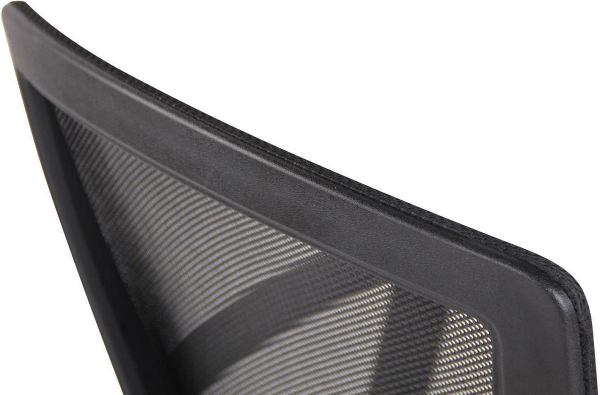 DREHSTUHL Lederlook schwarz/schwarz - Schwarz, Kunststoff/Textil (58/91/53cm) - CLP
