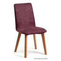ESSZIMMERSTUHL (8er-Set) Darci 47x92x60 Eiche geölt/Marsala - Eichefarben/Brombeere, Kunststoff (60/92/47cm) - 58aufmkessel