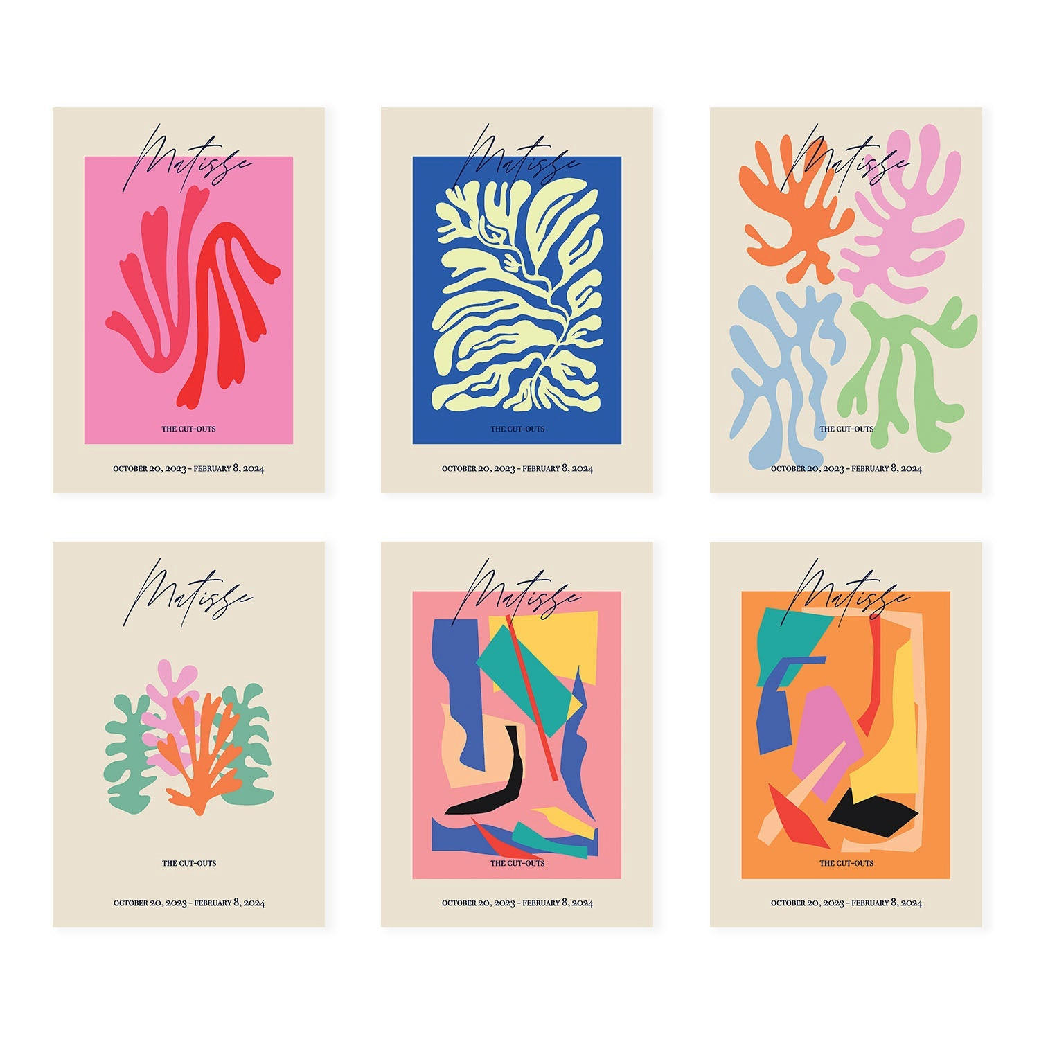 POSTER Set Mit 6 Illustrationen Von Henri Matisse A3 Rahmenlos - Klar, Papier (29/3cm) - Nacnic