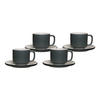 KAFFEETASSEN MIT UNTERTASSEN Jasper Grau 240 ml 4er Set - Grau, Keramik (15/9/15cm) - Ritzenhoff Breker