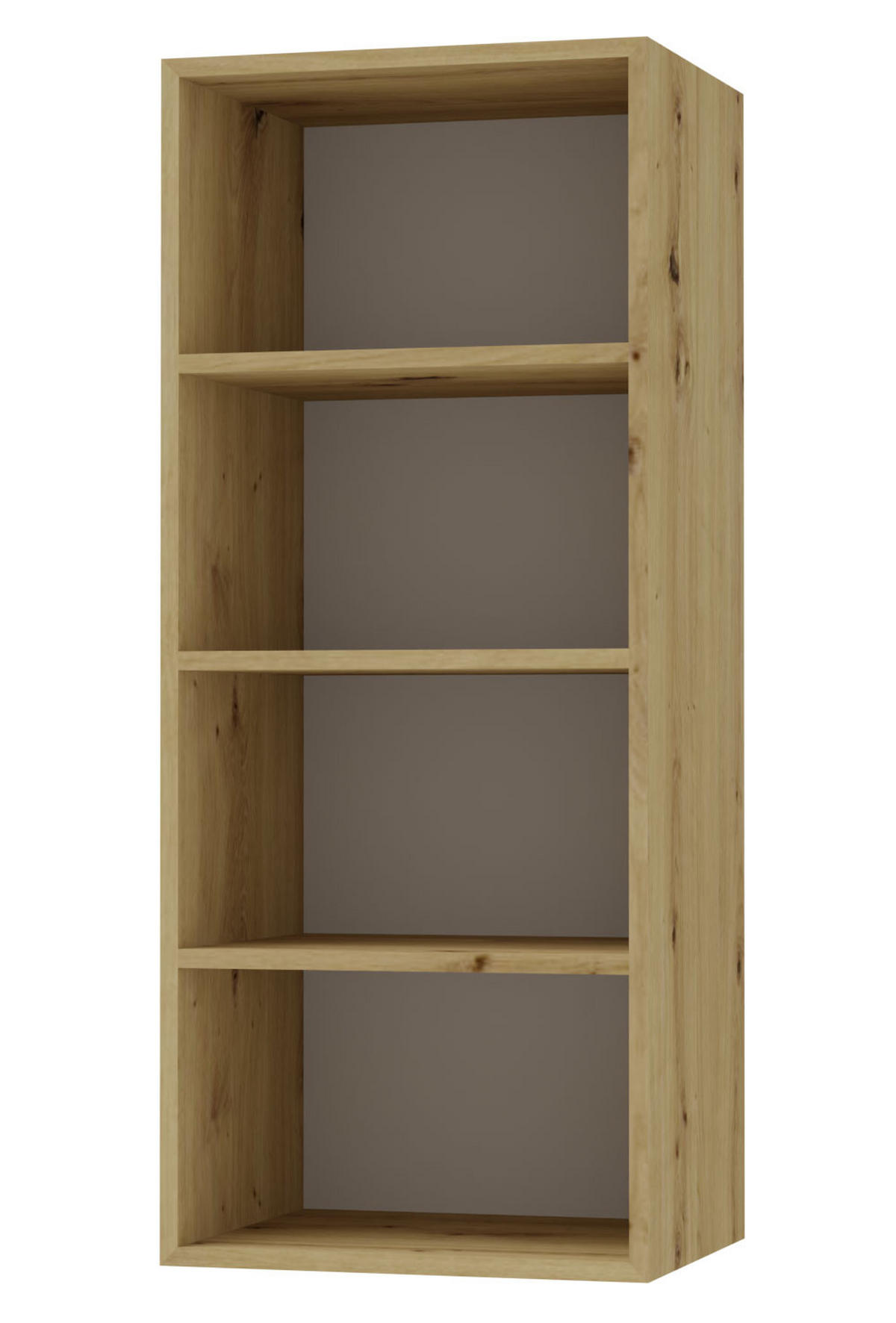 KÜCHENHÄNGESCHRANK Lamello W4/50 Schwarz Matt / Eiche Artisan 50 / 32,5 / 96cm - Eichefarben/Schwarz, Holz/Holzwerkstoff (50/96/32.5cm) - Feldmann-Wohnen