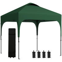 PAVILLON, UV-Schutz 50+, höhenverstellbar, i2,5 x 2,5 x 2,68 m,Grün - Dunkelgrün, Metall (253/268/253cm) - Vallsero