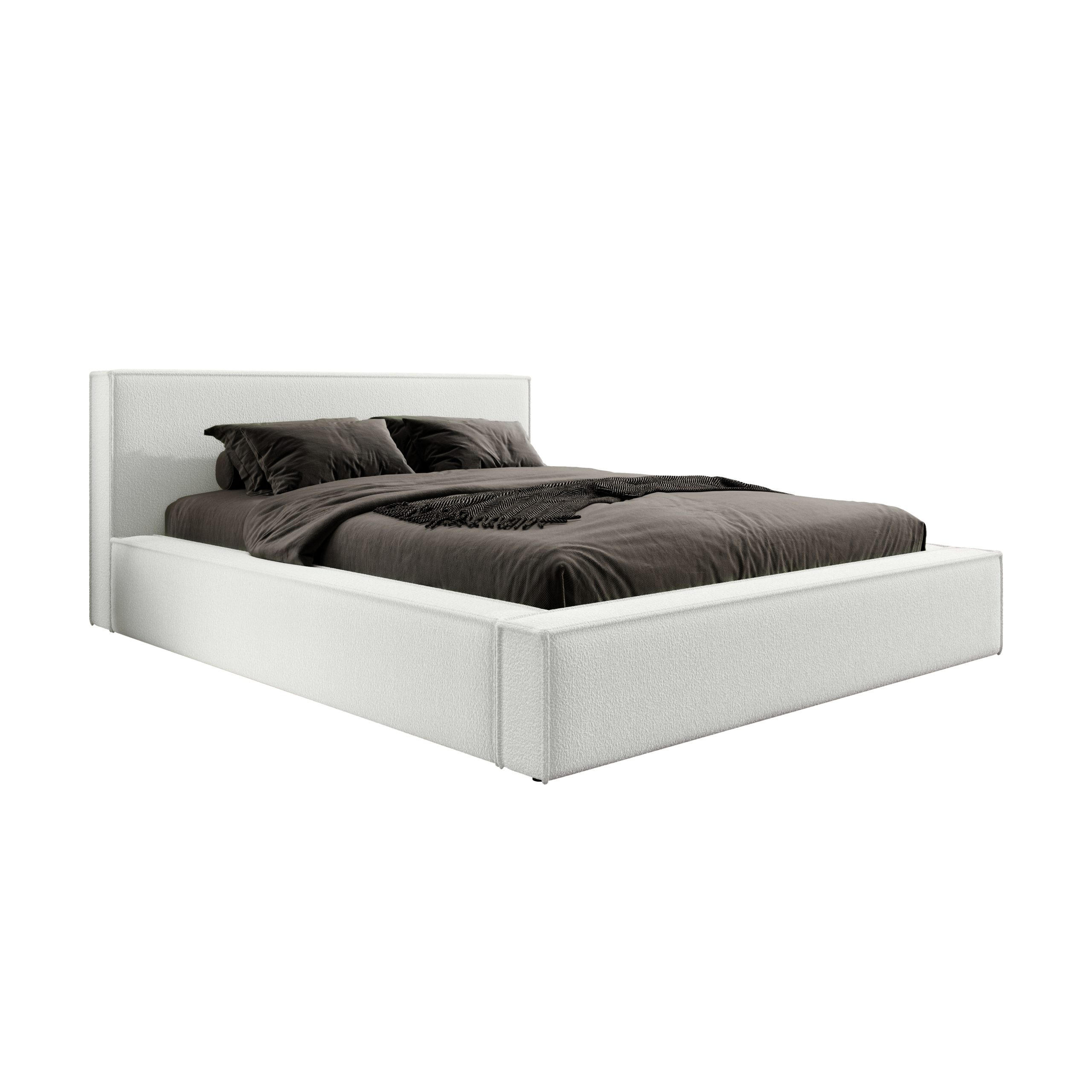 POLSTERBETT mit Bettkasten Salby 120x200 cm, Creme - Creme, Textil (120/200cm) - Meblito