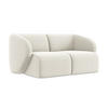 2-SITZER-SOFA Samt Stoff Beige - Creme/Schwarz, Holzwerkstoff/Kunststoff (174/75/94cm) - Makamii