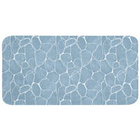 WC PŘEDLOŽKA Organic - vzor - modrá 120x60 cm - světle modrá, textil/plast (120/1cm) - OnlyWow