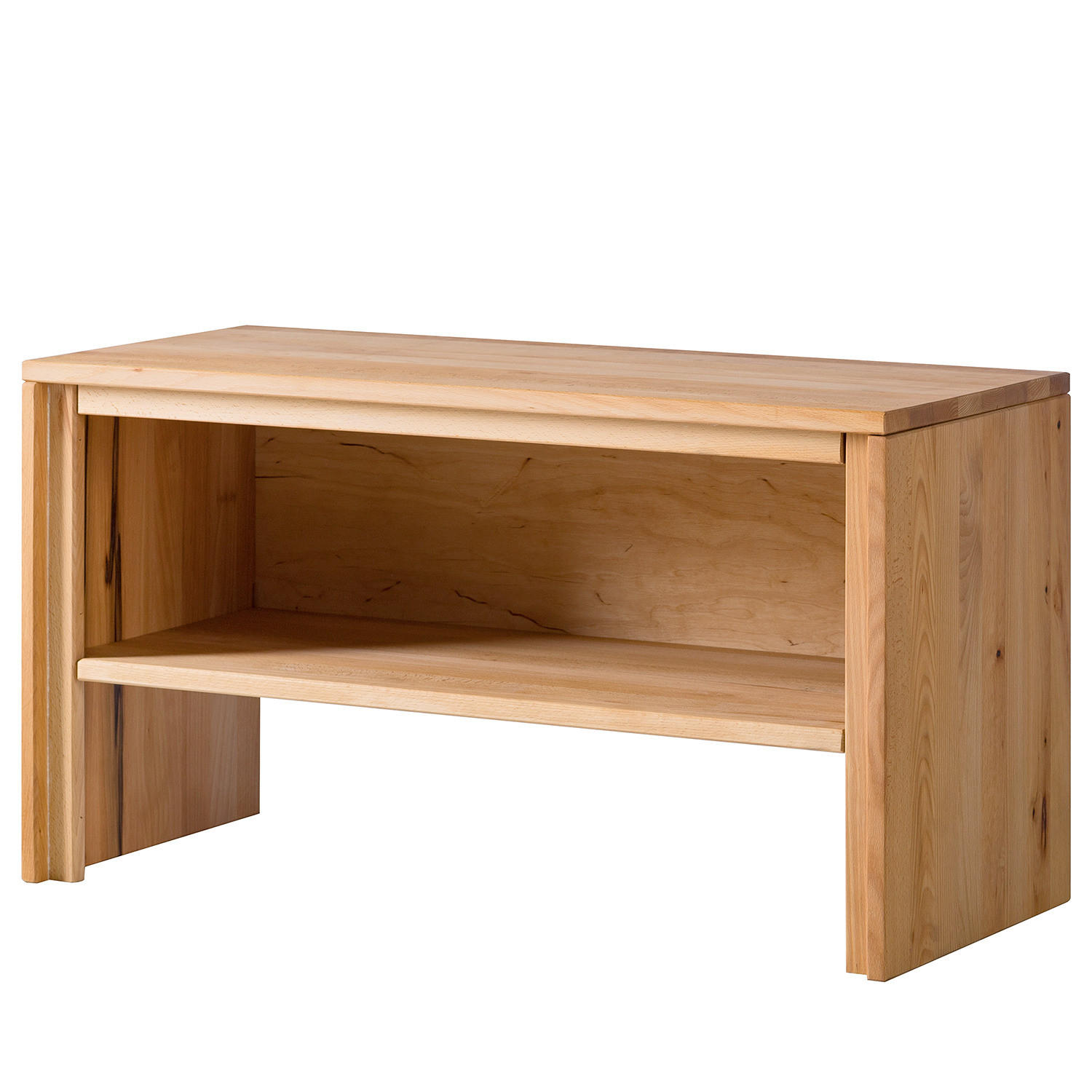 GARDEROBENBANK - Buche massiv - Buchefarben, Holz (90/49/40cm) - home24