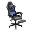 GAMINGSTUHL Schwarz-Blau,mit Massage,Fußstütze, Ergonomisch, Verstellbar - Blau, Metall (26/59/77cm) - Rattrix