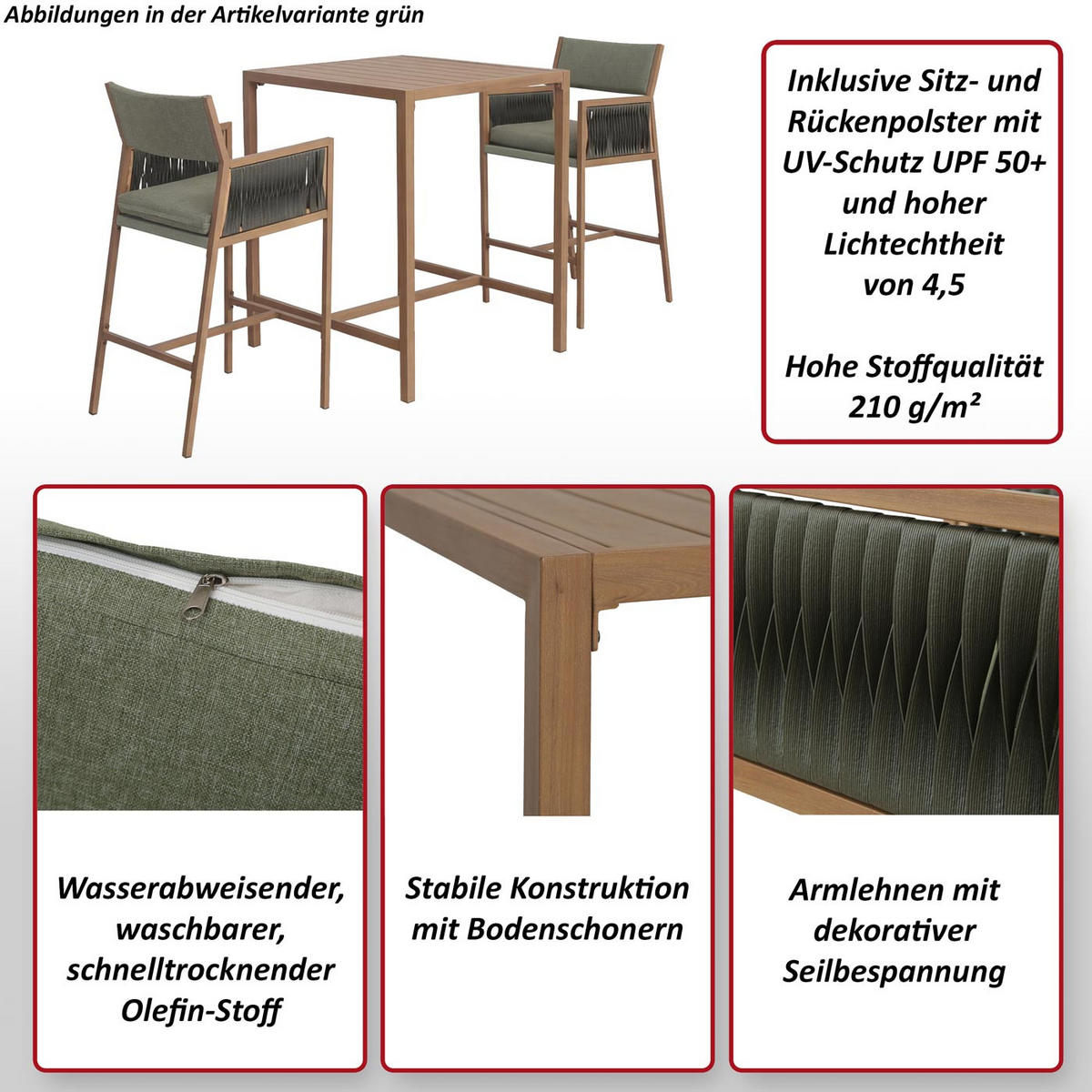 BARSET hranatý biely, sada 3 ks - biela, textil (90/90/115cm) - MCW