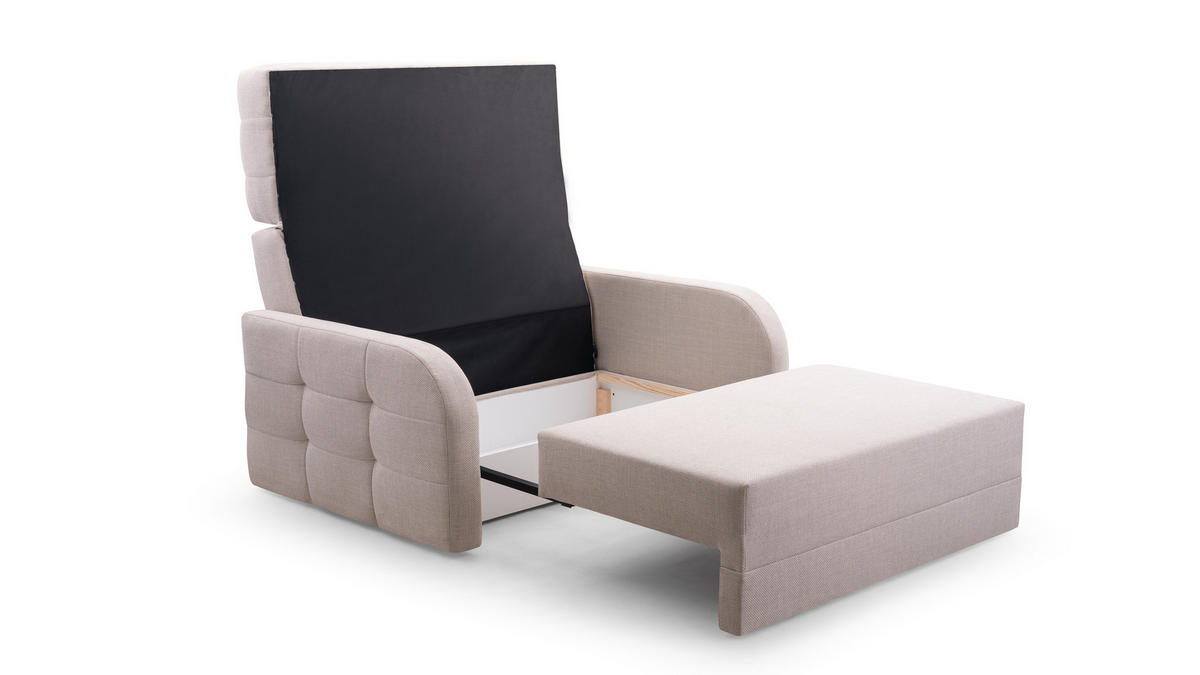 SCHLAFSOFA Porto 120 - Cappuccino (BRAGI 34) - Cappuccino, Holz (141/90/100cm) - Möblo