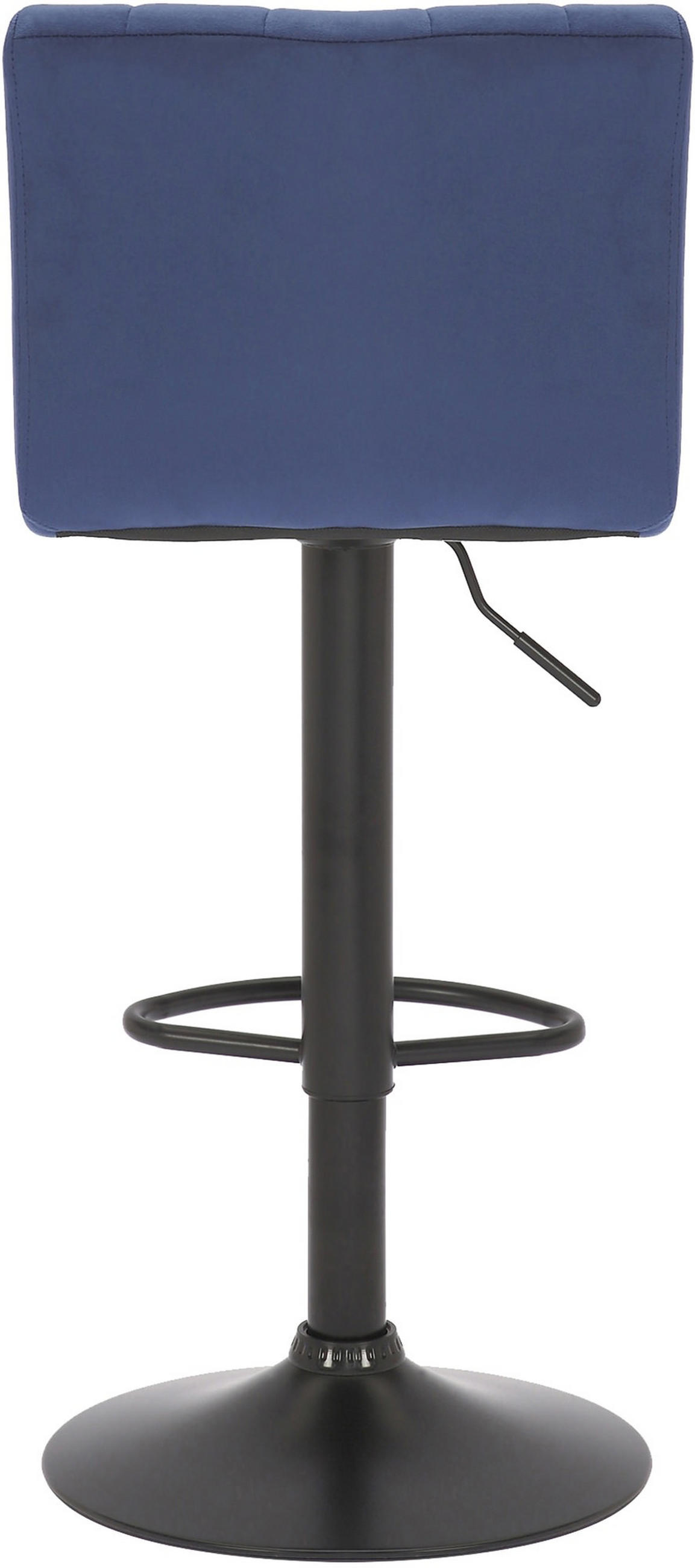 BARHOCKER Nubel Samt Blau - Blau, Textil/Metall (41/87/49cm) - DELUKE