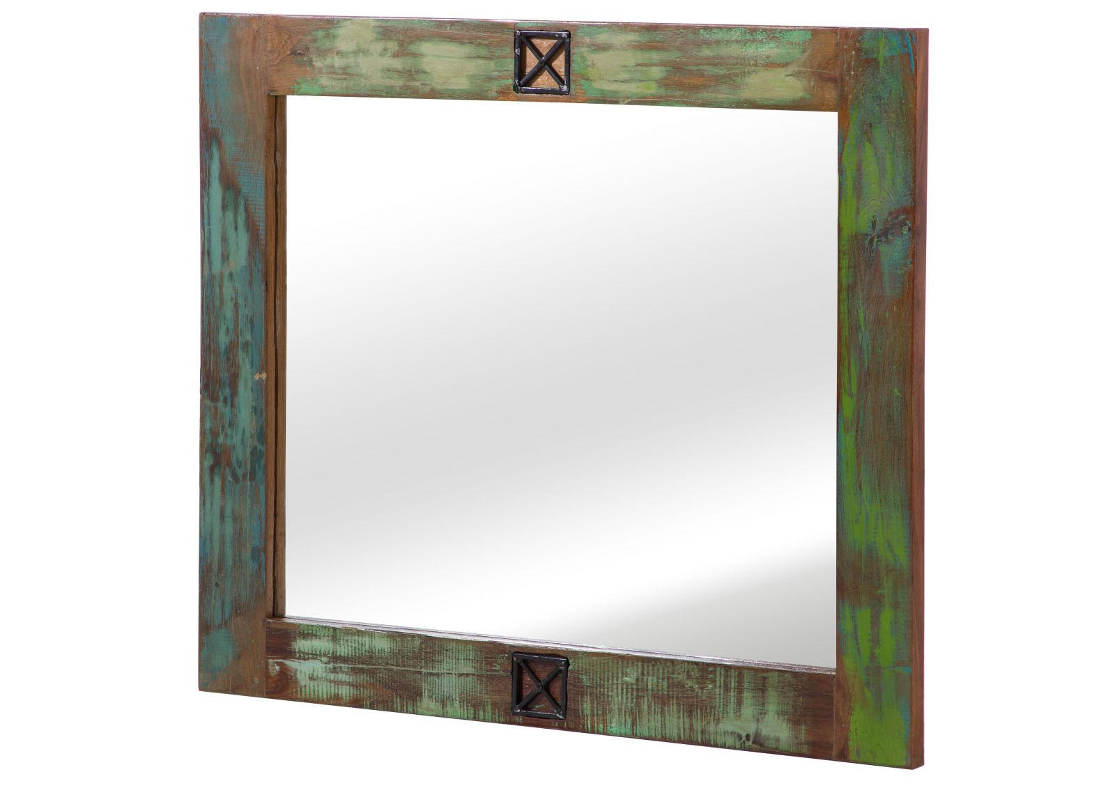 SPIEGEL Altholz 100x88x3 mehrfarbig lackiert NATURE OF SPIRIT #50 - Multicolor, Holz (100/88/3cm) - Massivmoebel24