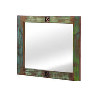 SPIEGEL Altholz 100x88x3 mehrfarbig lackiert NATURE OF SPIRIT #50 - Multicolor, Holz (100/88/3cm) - Massivmoebel24