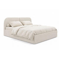 POLSTERBETT Sogno Beige 160x200 cm, mit Bettkasten und weichem Kopfteil, Bouclé - Beige, Holzwerkstoff/Textil (160/200cm) - Bettso