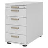 STANDCONTAINER - mit 4 Schubladen 80/42,8/72 cm in Grau Streifengriff (Kunststoff) - Grau, Holzwerkstoff (42.8/72/80cm) - bümö