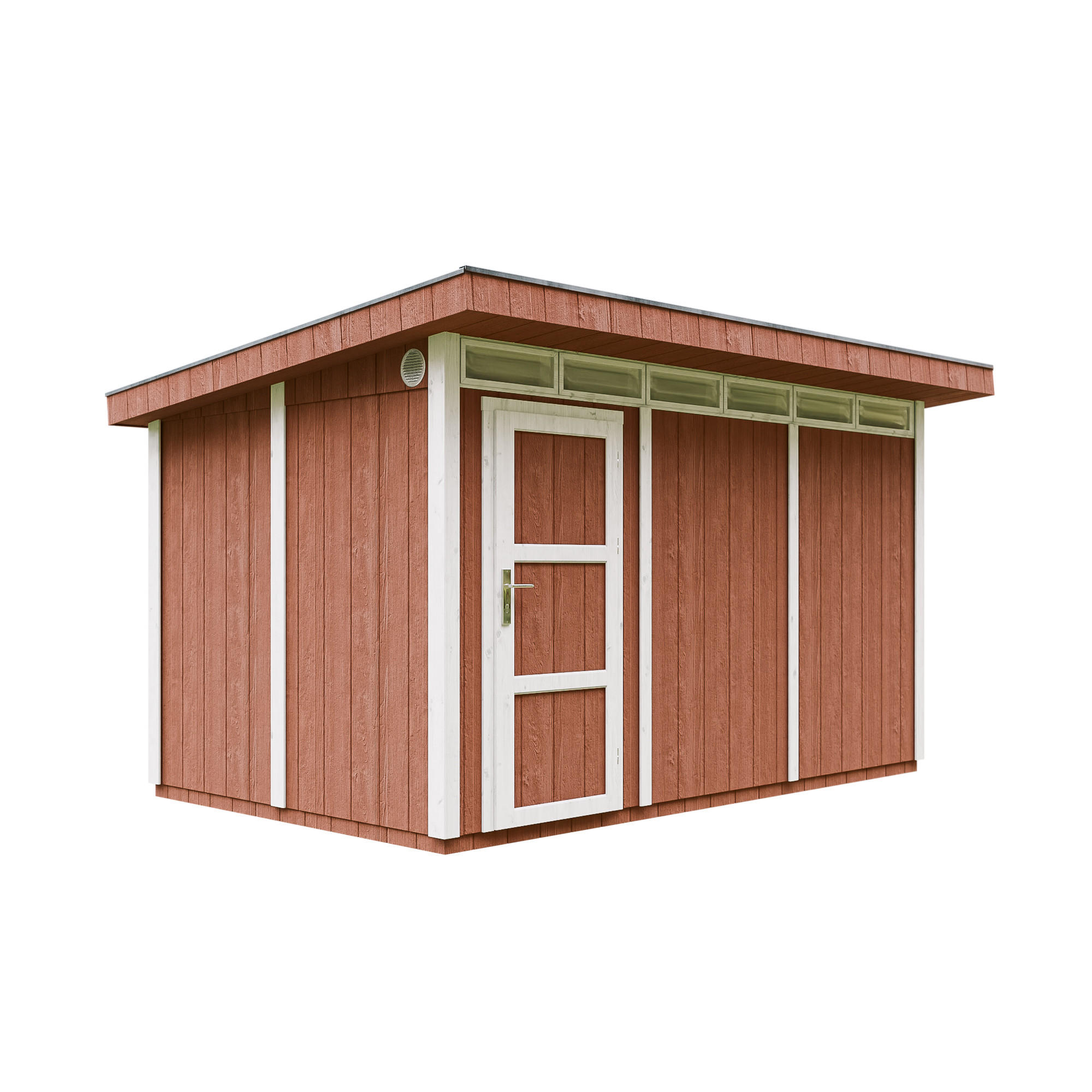 Timbela Holz-Gartenhaus Dunkelrot 412x237x279 cm