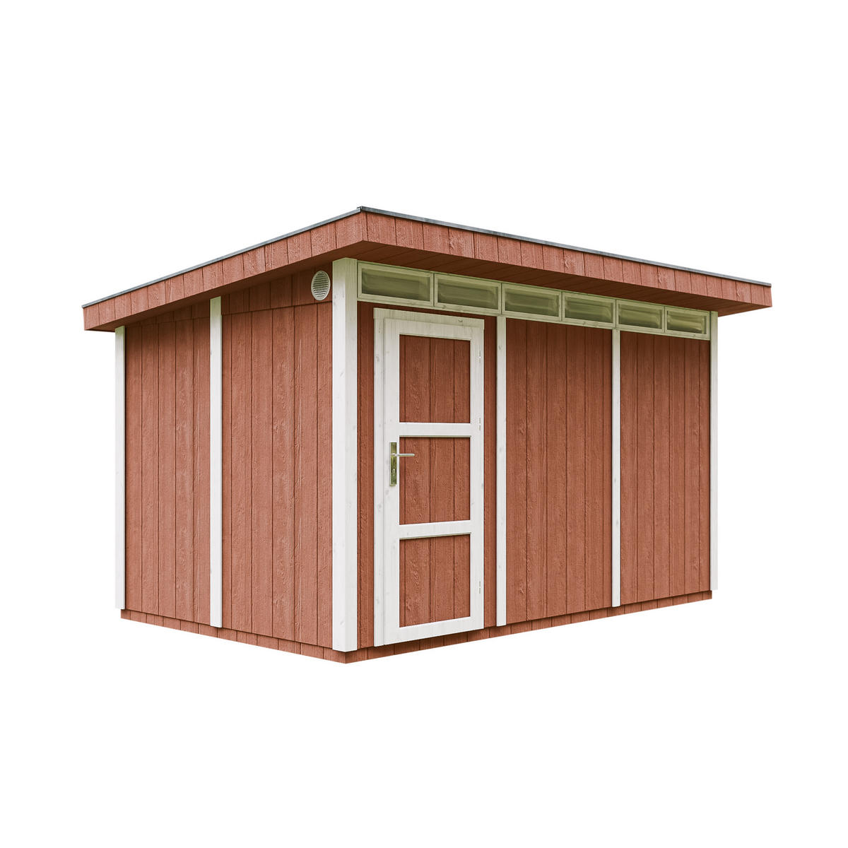 HOLZ-GARTHENHAUS basis LP SmartSide 8,7m² mit B411xL279xH239 cm - M904 - REDWOOD RED - Dunkelrot, Holz (412/237/279cm) - Timbela