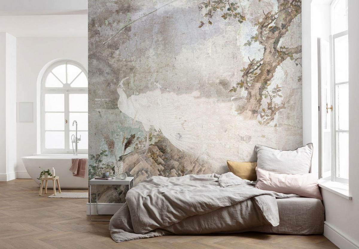 FOTOTAPETE Vogel 300 x 280 cm - Beige, Papier (300/280cm) - Sanders & Sanders