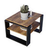 COUCHTISCH Kaja63 63/42/53,8 - Nussbaumfarben/Schwarz, Holzwerkstoff (54/63/42cm) - RAUMHIRSCH FURNITURE