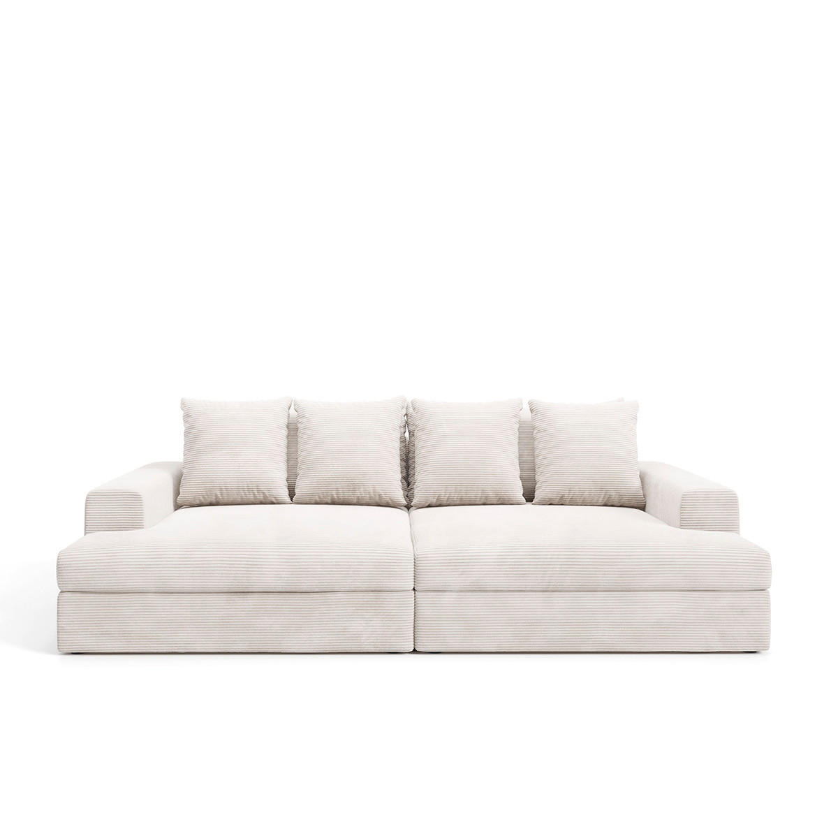 SOFA Paola 3 Sitzplätze Weiß - Weiß, Holz (272/86/167cm) - Petits-meubles