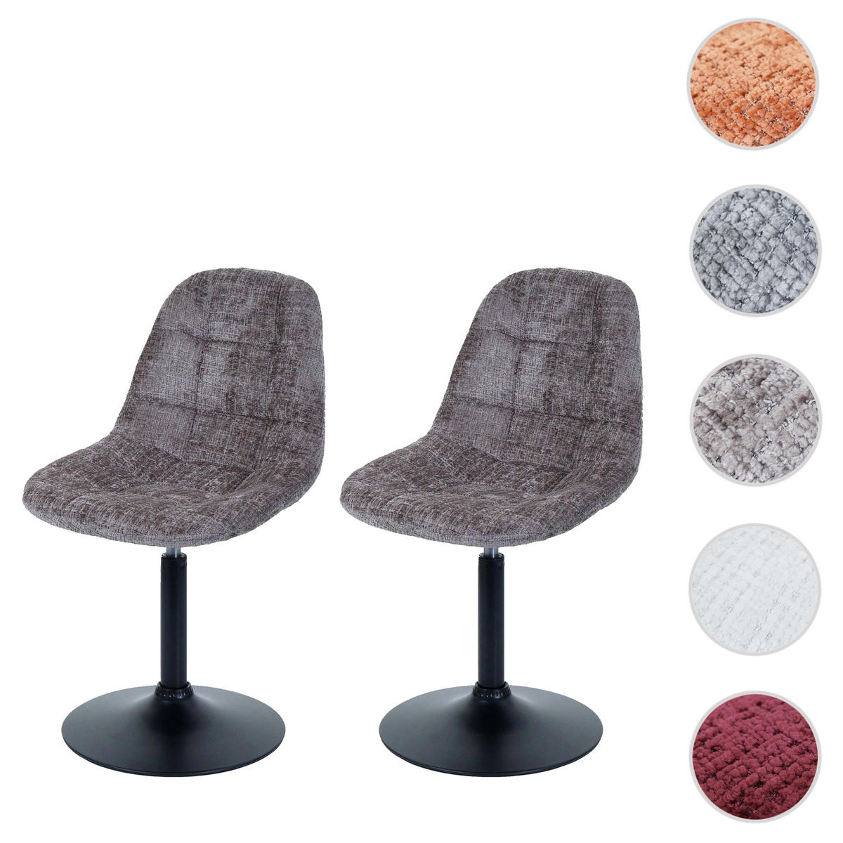 ESSZIMMERSTUHL Braun 2er-Set - Braun, Textil (47/83/43cm) - MCW