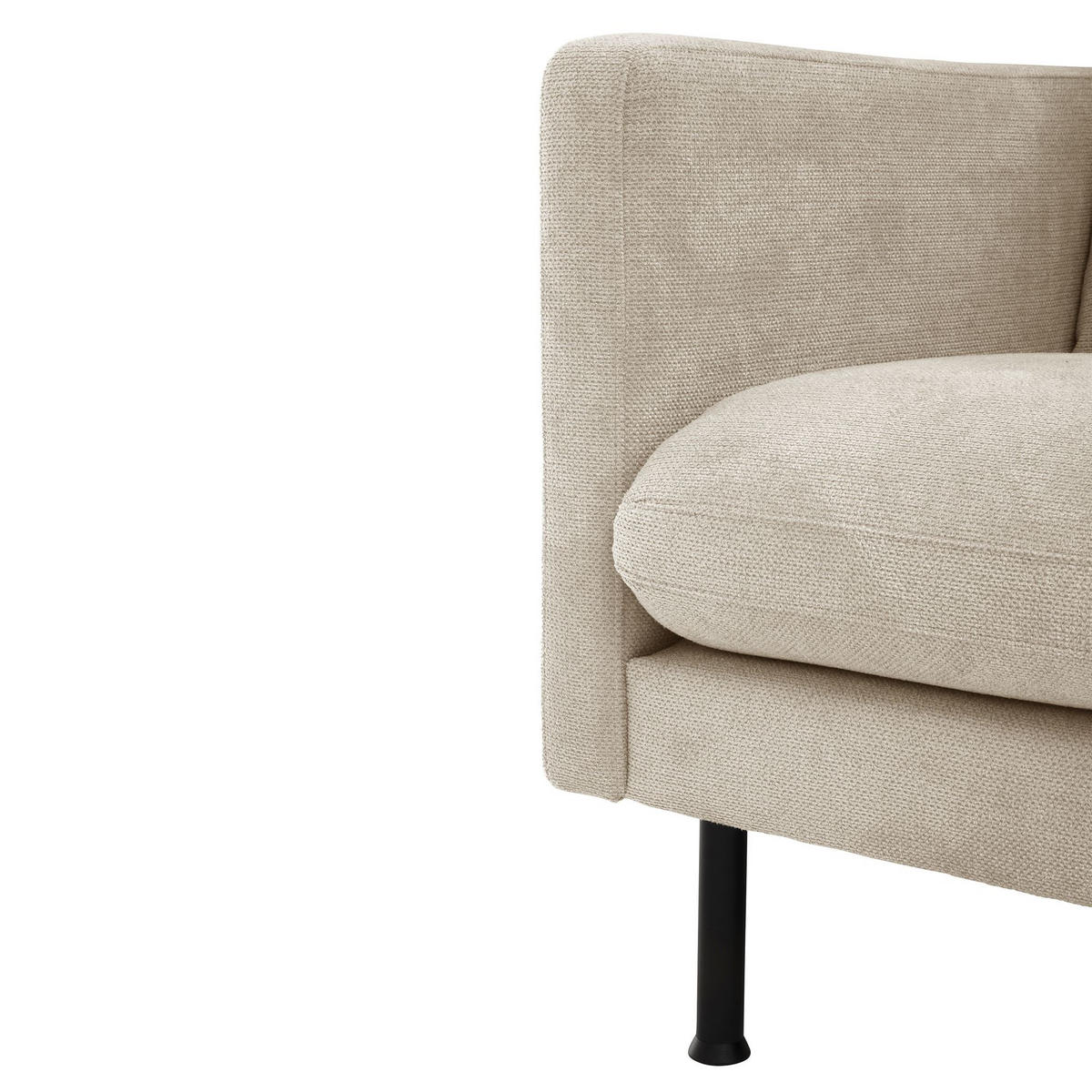 ECKSOFA mit Longchair rechts Katina Flachgewebe beige - Beige, Kunststoff (160/286cm) - 58aufmkessel