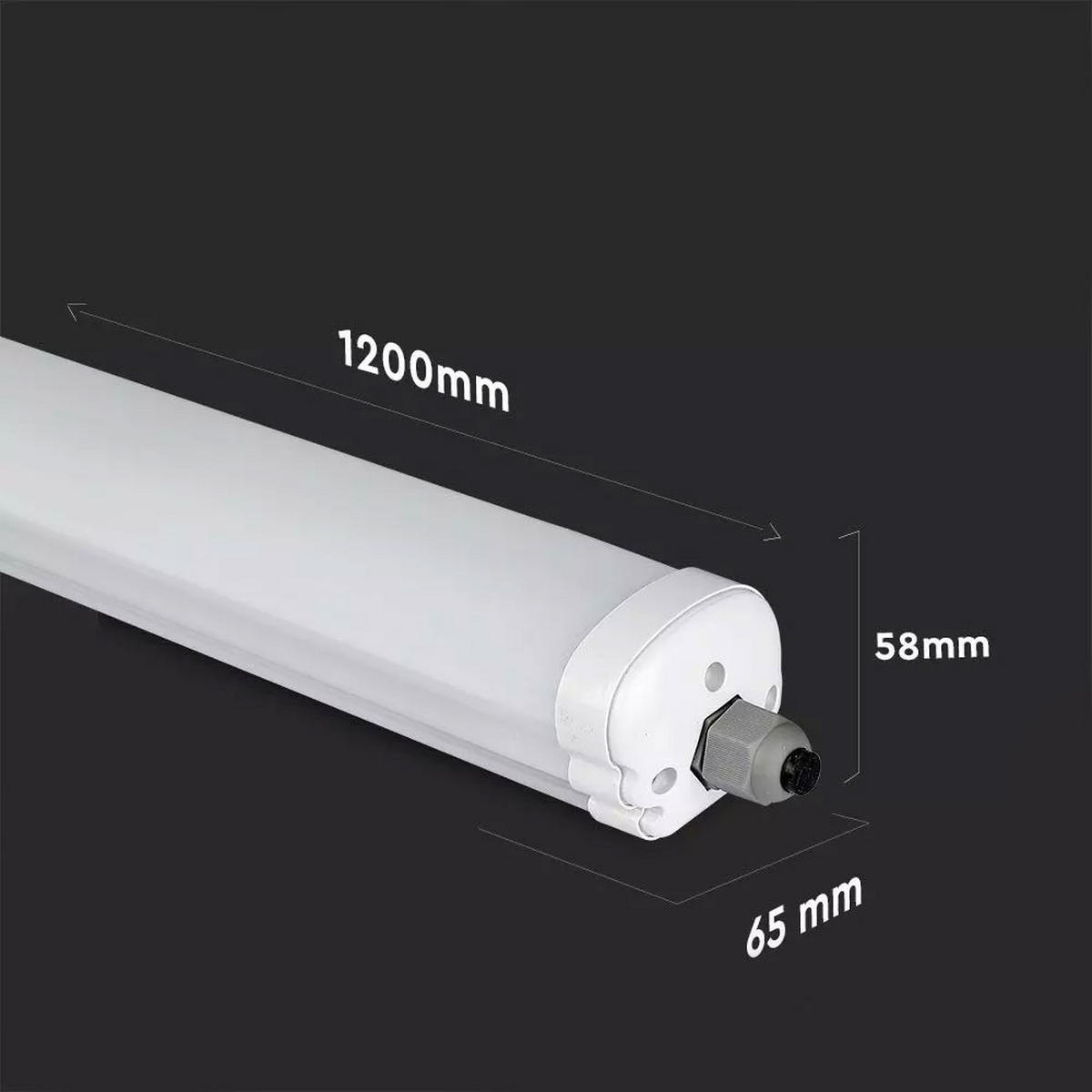 LED DECKENLEUCHTE Weiß Kunststoff 6er Set - Weiß, Kunststoff (120/6.5/5.8cm)