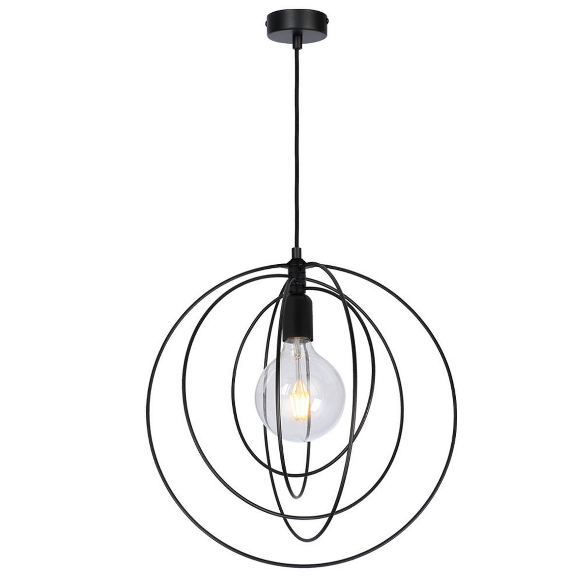 HÄNGELEUCHTE SARINI Schwarz - Schwarz, Metall (40.2/40.2/120cm) - Globo Lighting