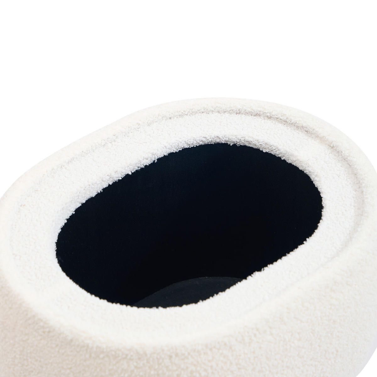 POUF Wolle Weiß - Weiß, Textil (48/31/35cm) - Nordlys