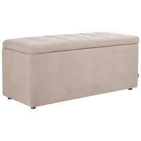 OTTOMANE mit Stauraum Stoff Taupe Orem - Taupe, Textil (100/42/40cm) - Beliani