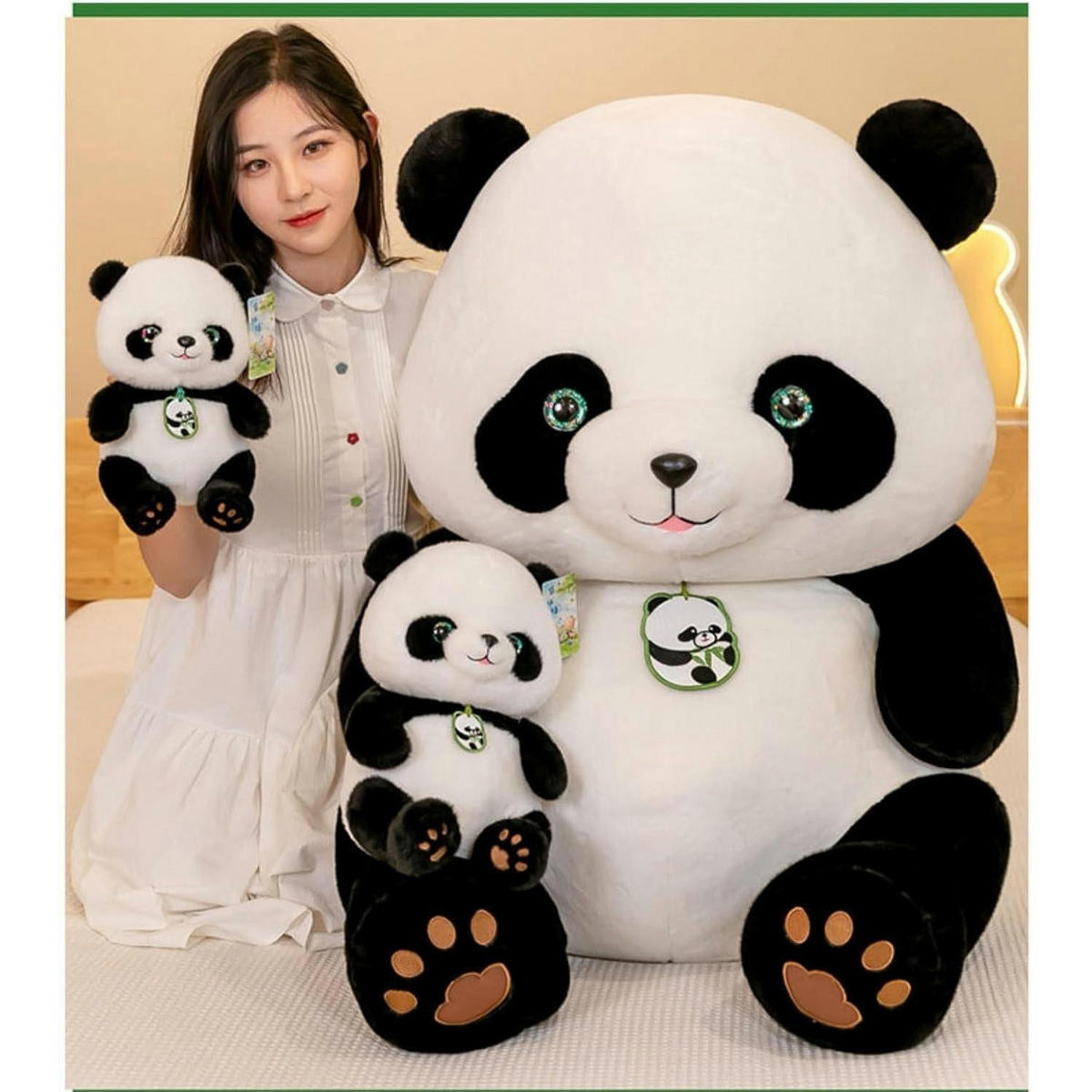 PLÜSCHTIER Panda 27 cm - Multicolor, Textil (15/27cm)