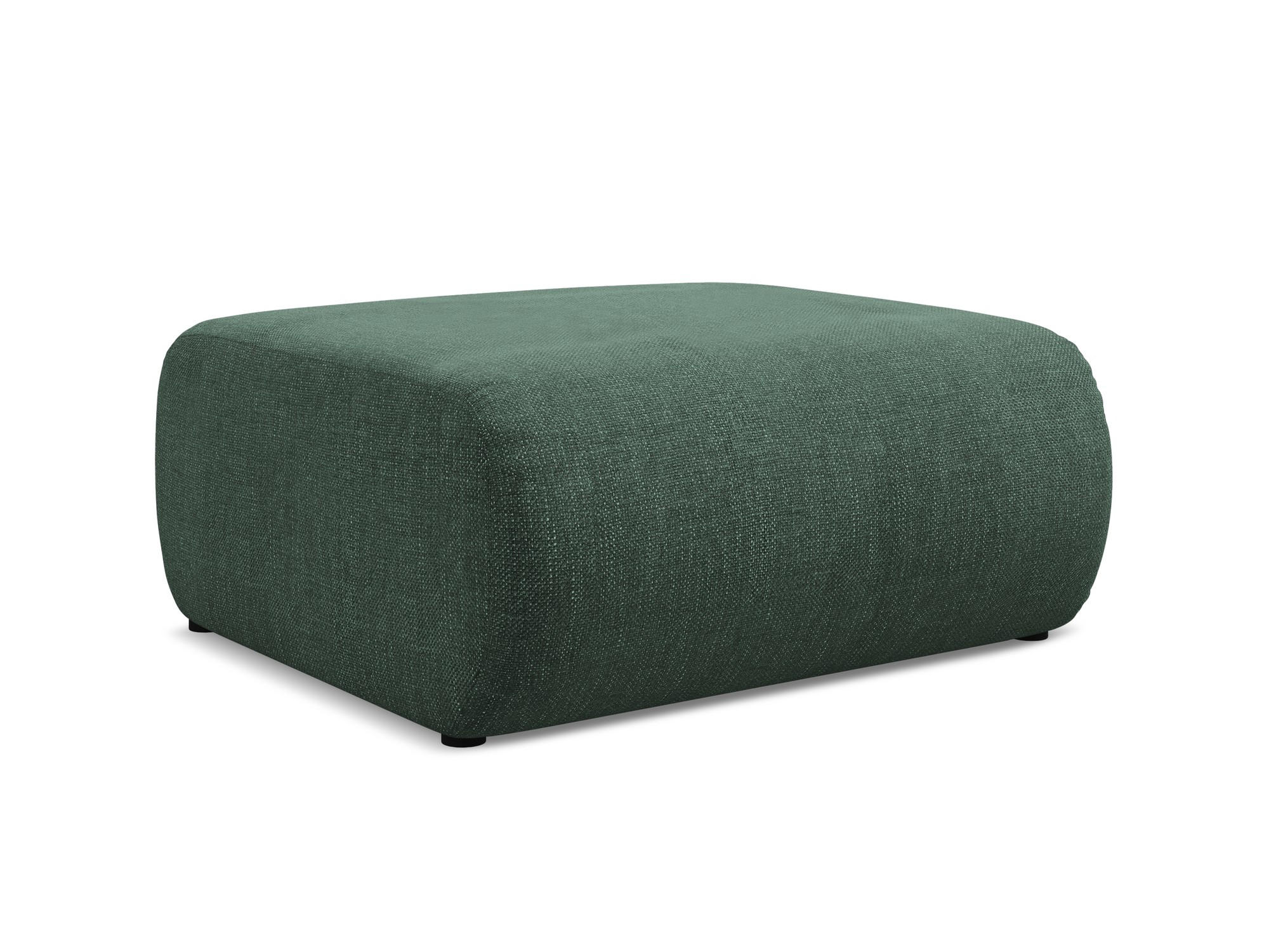 POUF Chenille Stoff Grün - Schwarz/Grün, Kunststoff/Textil (94/40/89cm) - Makamii