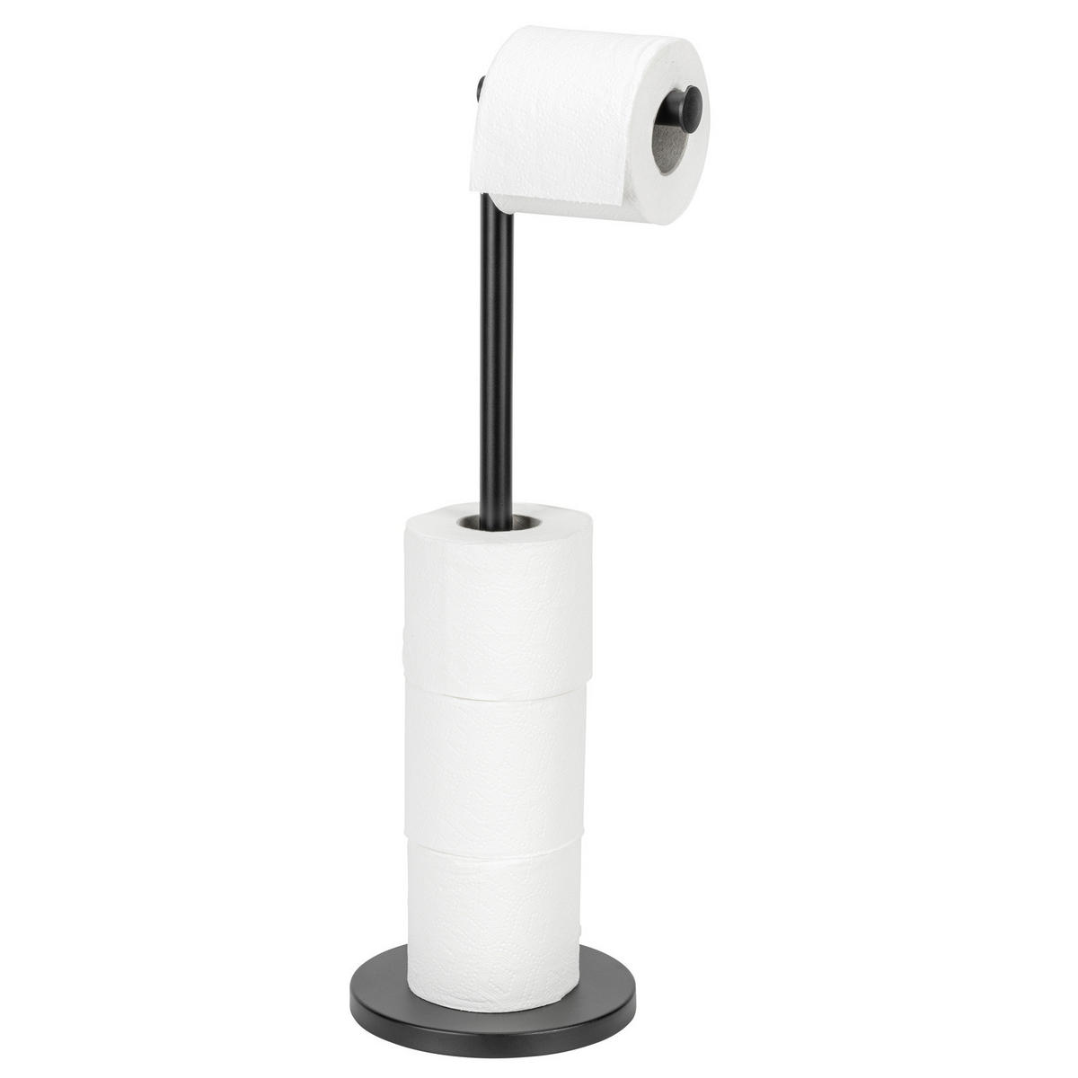 TOILETTENPAPIERSTÄNDER Metall 17/21/55 cm - Schwarz, Metall (21/55/17cm) - Wenko