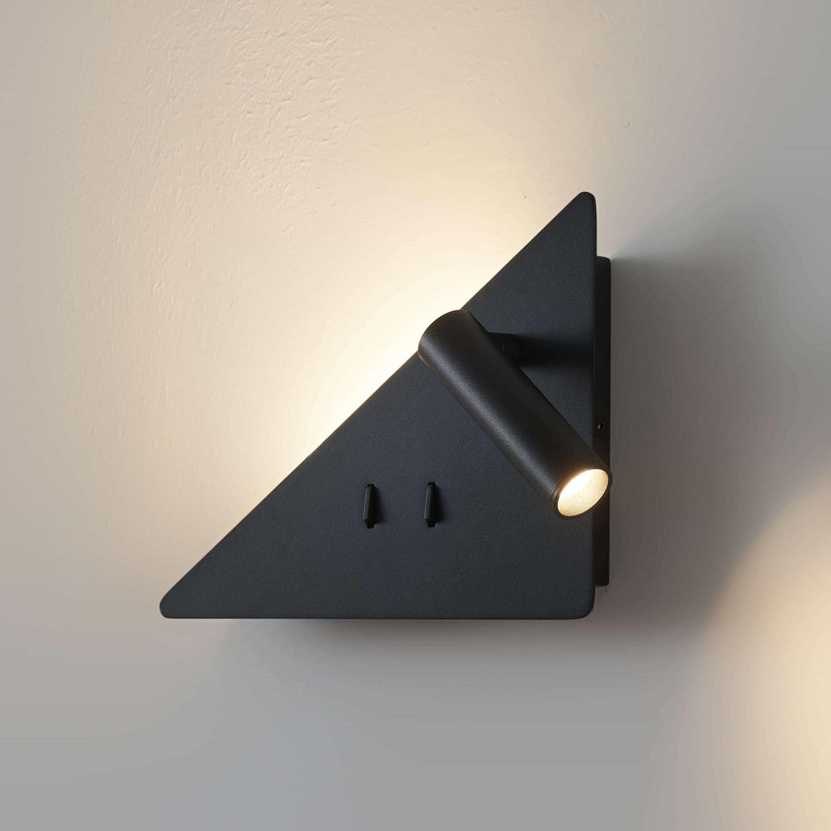 WANDLEUCHTE A, Schwarz, 22cm - Schwarz, Metall (22/16/22cm) - KOSILUM