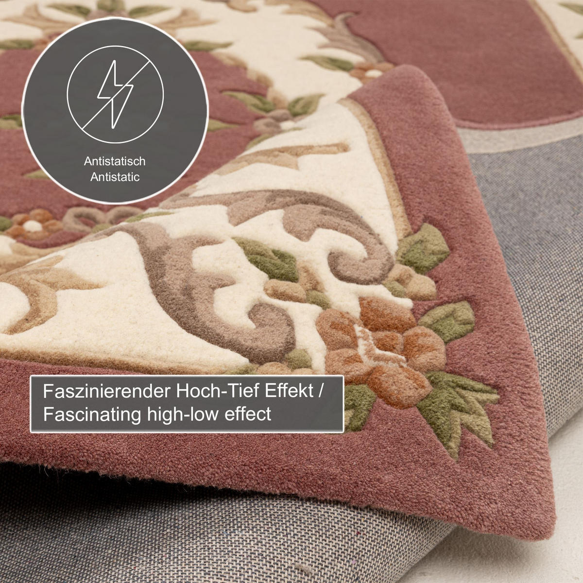 HANDTUFTTEPPICH Bloomingville 250x350 cm - Rosa, Textil (250/350cm) - THEKO