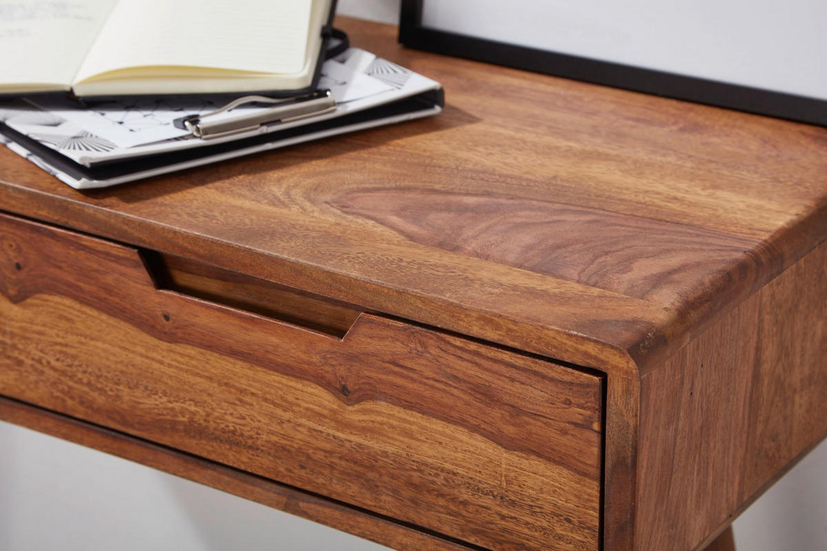 KONSOLENTISCH – Massivholz, 90 cm, handgefertigt, Landhausstil - Braun, Holz (36/90/76cm) - KADIMA DESIGN