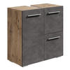 WASCHBECKENUNTERSCHRANK Mars Kastanien Eiche / Grau - 60 x 30 x 60 cm - Eichefarben/Grau, Holz (60/60/30cm) - Badplaats