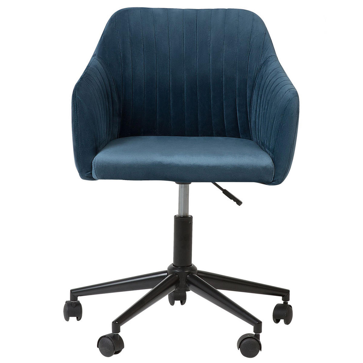 BÜRODREHSTUHL Polyester Blau Venice - Blau, Kunststoff/Textil (64/89/45cm) - Beliani