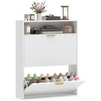 SCHUHSCHRANK Weiß 24.0/80.0/102.5 cm - Weiß, Holzwerkstoff (80/102.5/24cm)