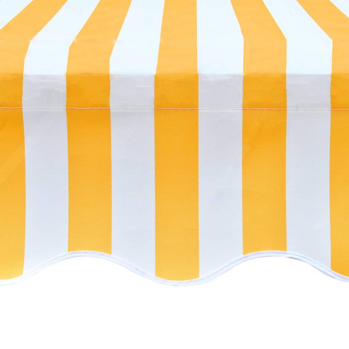 MARKISENBESPANNUNG Canvas Orange & Weiß 500x300 cm - Orange, Textil (480/295/480cm) - furnicato