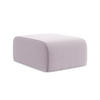POUF Samt Stoff Violett - Flieder/Schwarz, Holzwerkstoff/Kunststoff (72/42/94cm) - Makamii