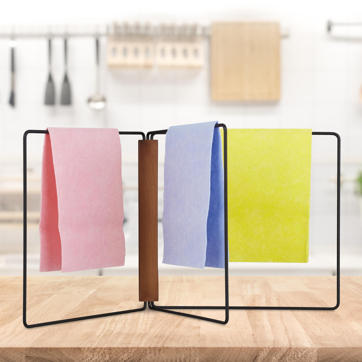 SPÜLTUCHHALTER - Multicolor, Metall (36/25/27cm) - Relaxdays